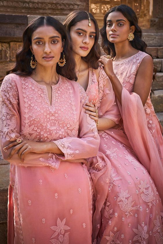 3 - Twin Doves Kurta Set – Blush, image 3