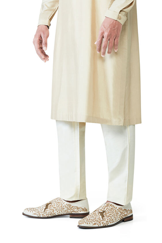 Silk Trouser, Cream, image 2