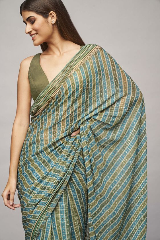 Alana Saree - Sage, , image 4