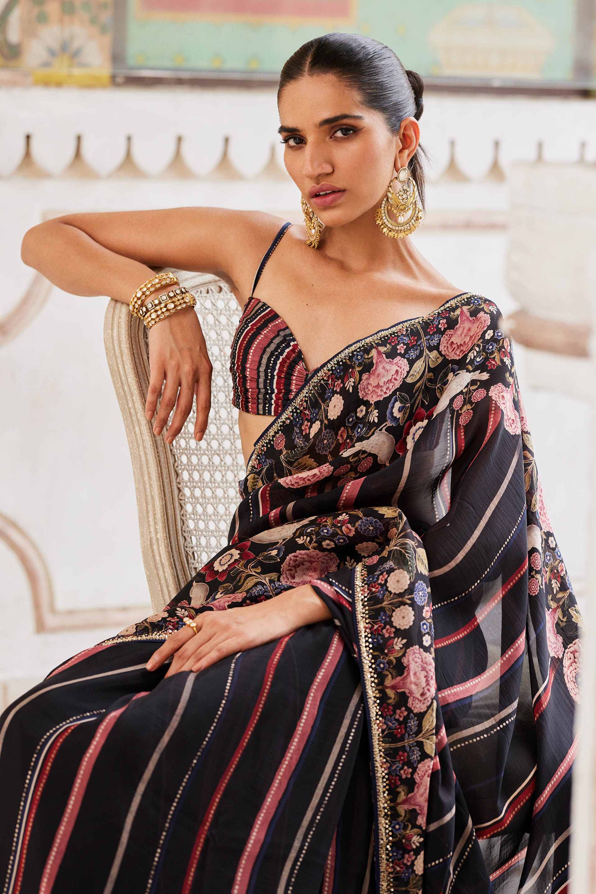 Ezha Saree - Black, Black, image 8