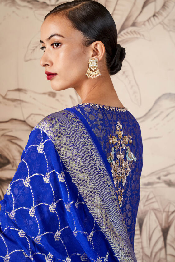 Hemani Kurta Set, Royal Blue, image 5