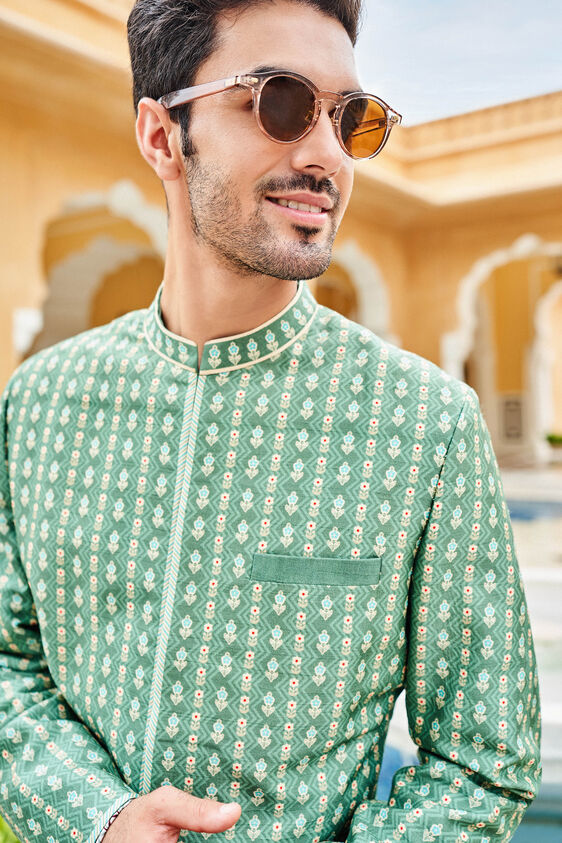 Elash Sherwani, Green, image 3