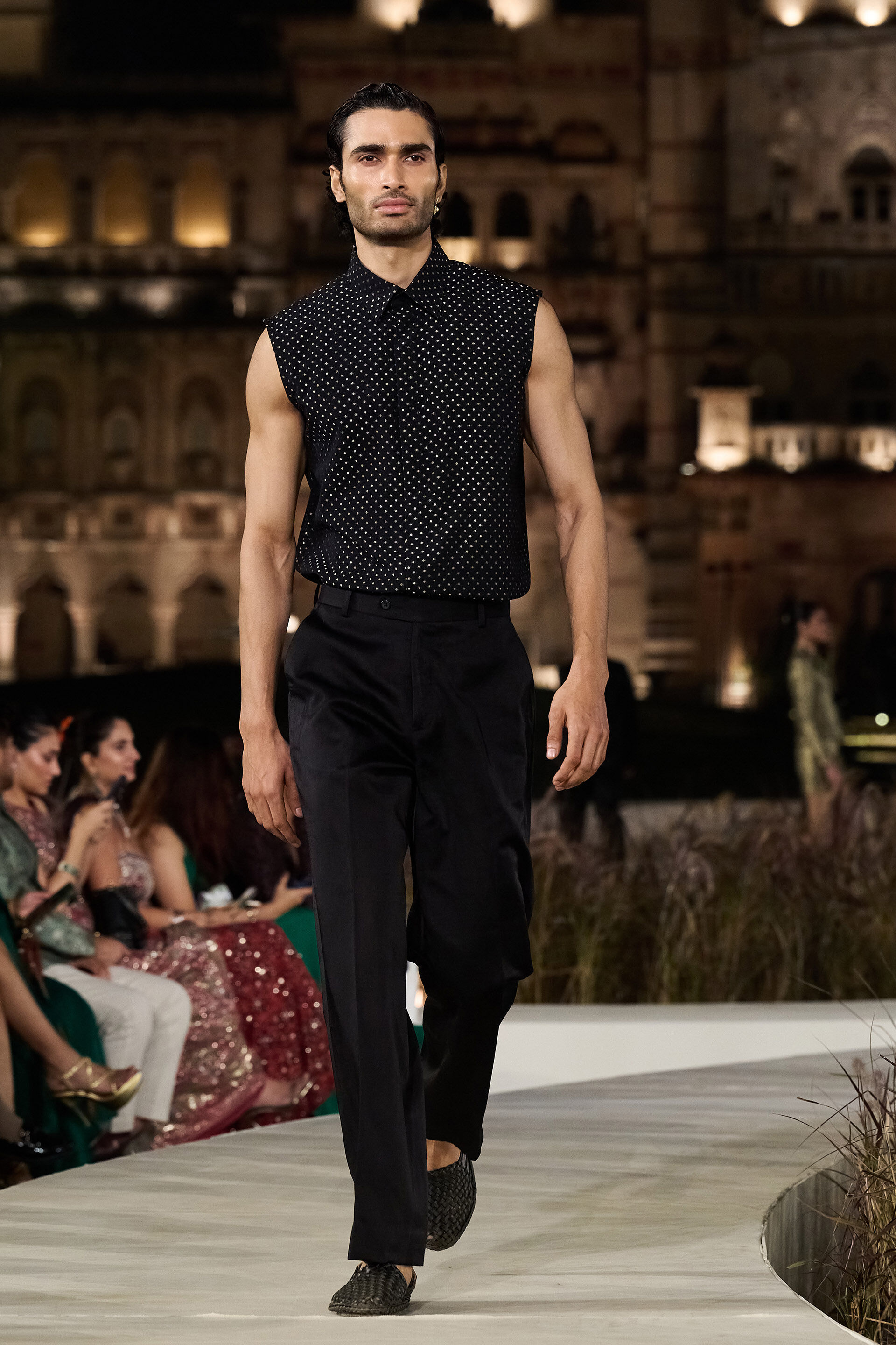 Eryndor Handwoven Benarasi Shirt Set - Black