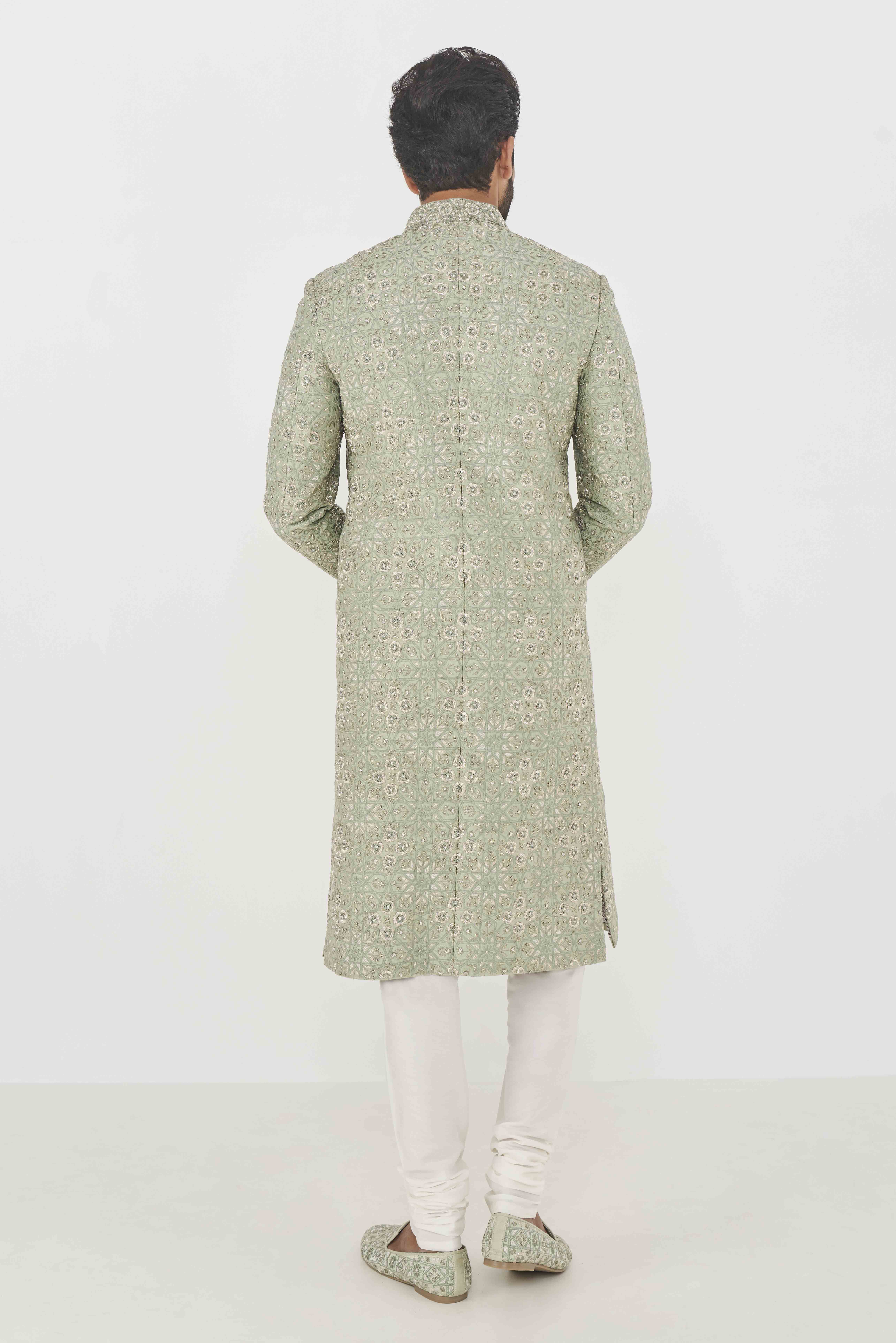 Aadel Sherwani - Sage Green, , image 2