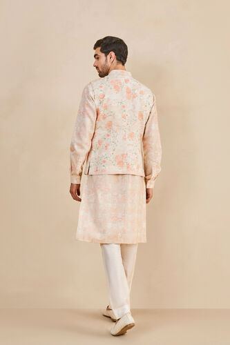 Mizan Nehru Jacket - Peach, Peach, image 4