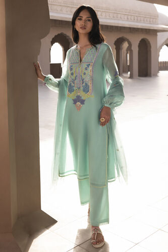 Kashvi Kurta Set - Aqua, Aqua, image 1