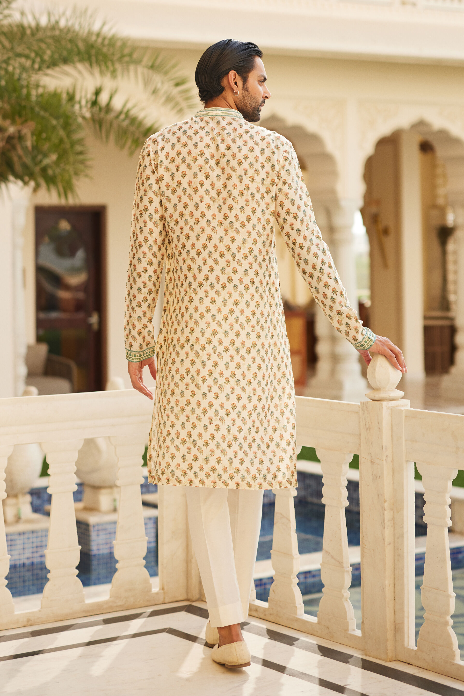 Edhas Silk Kurta - Cream