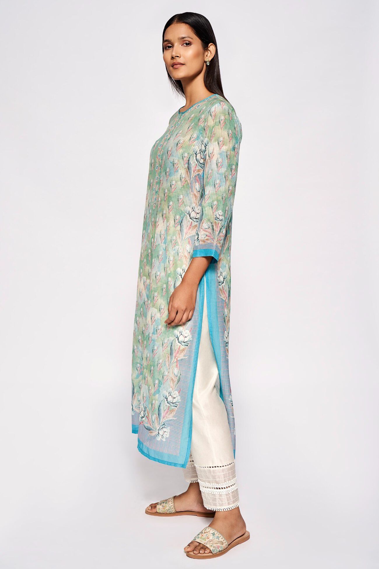 2 - Kusha Kurta – Blue, image 2