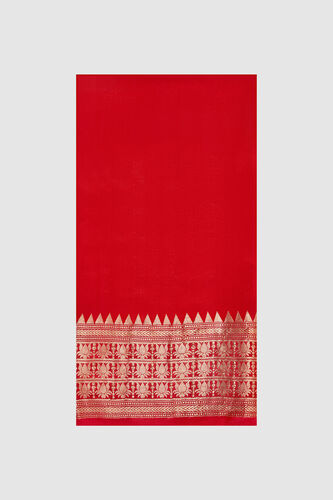 Aganaya Benarasi Saree - Red, Red, image 3