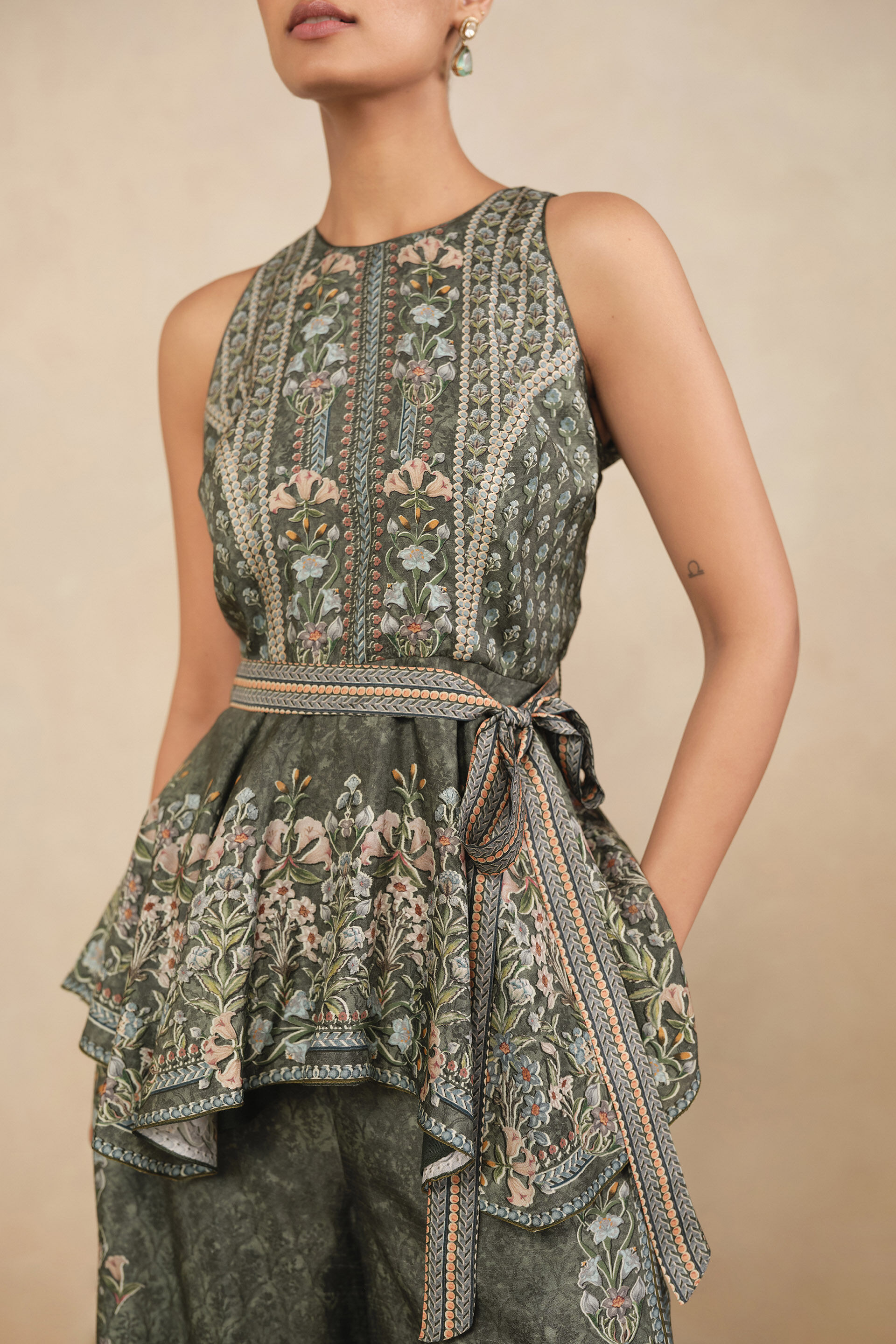 Zoya Palazzo Set - Sage, Sage, image 5