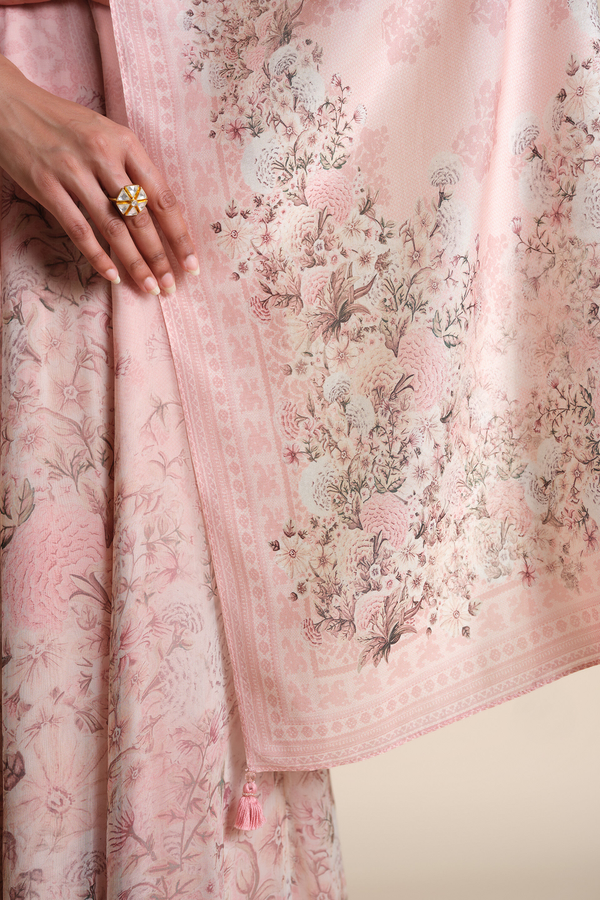 Aria Silk Anarkali Silk Set - Blush, Blush, image 8