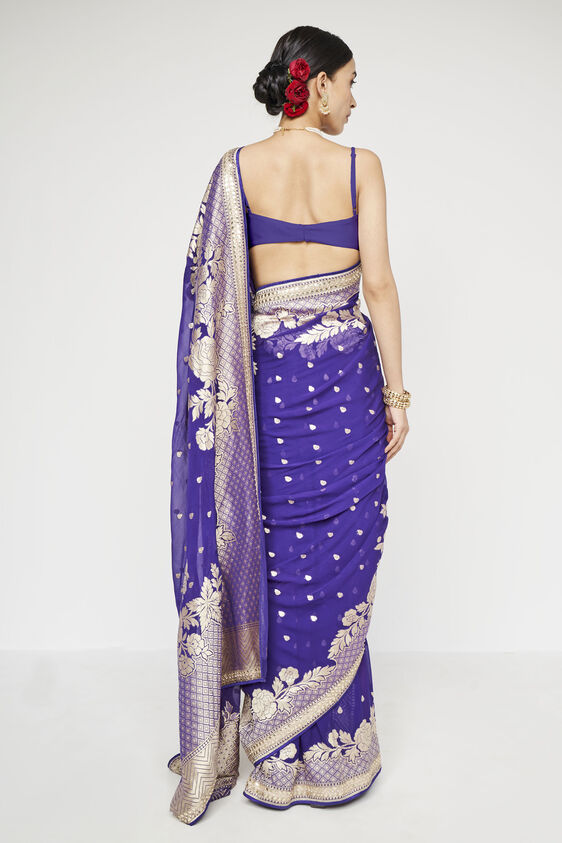 Kanak Benarasi Saree - Purple, , image 6