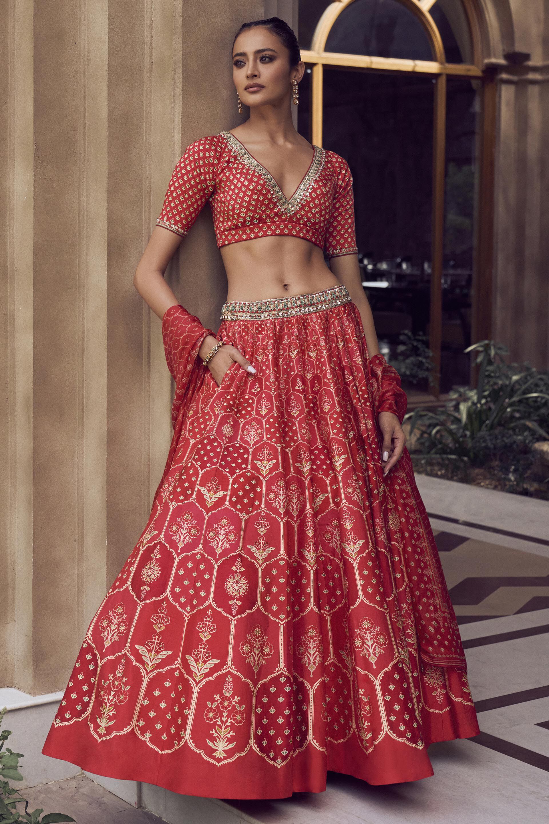 Red lehenga online hotsell
