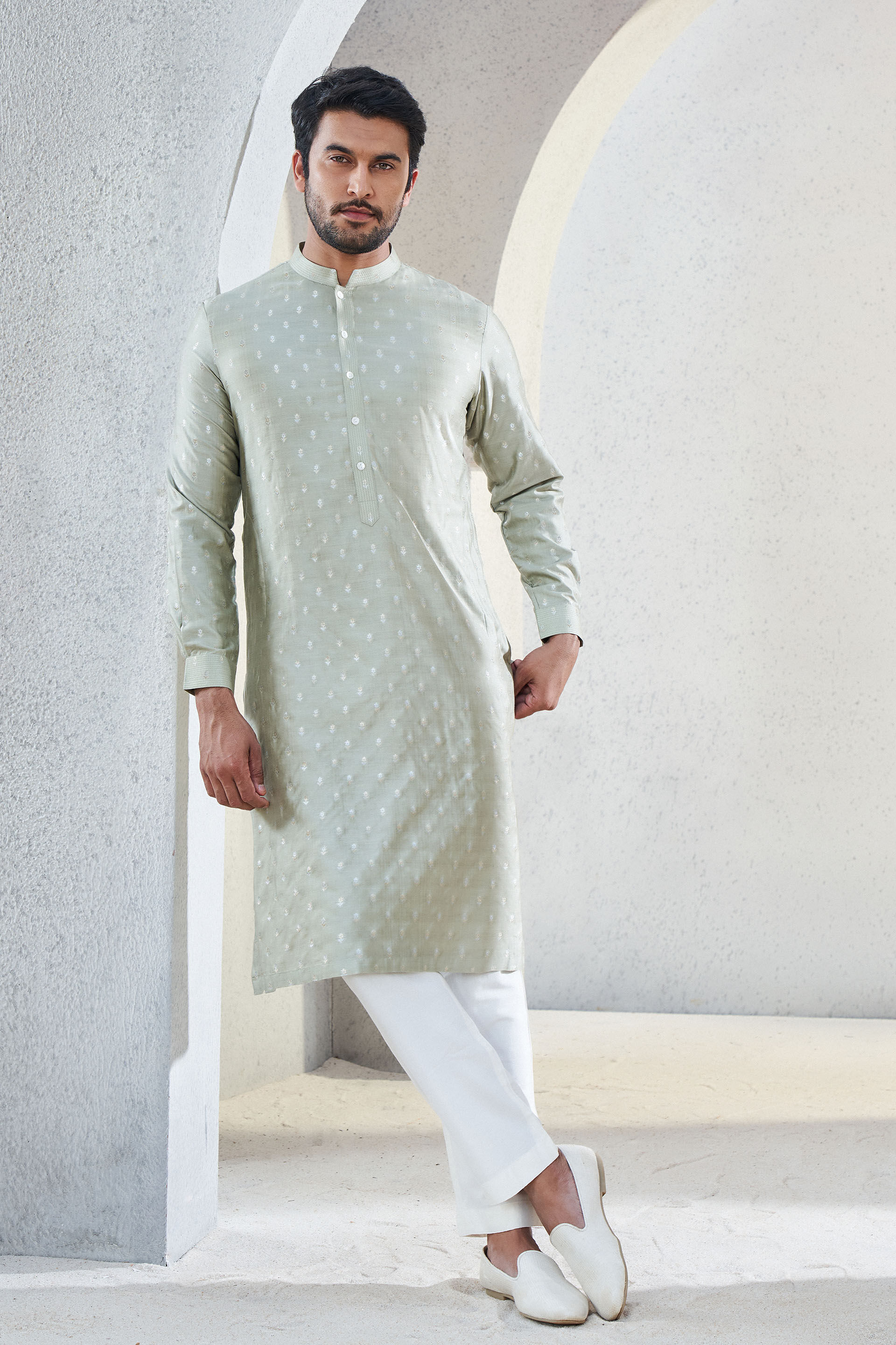 Alman Kurta - Sage, Sage, image 1