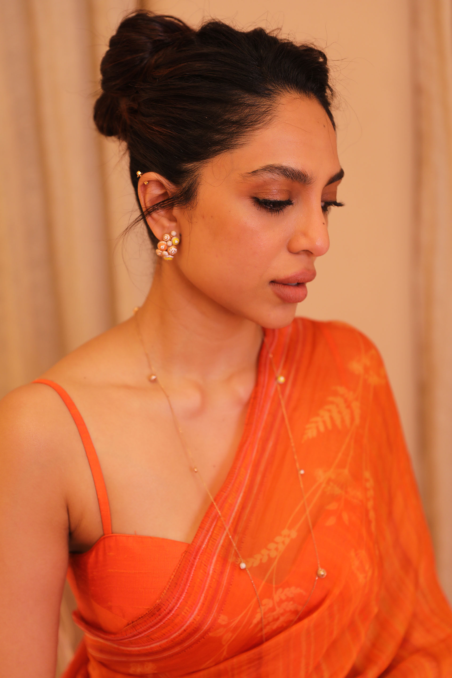 Meora Saree - Orange, , image 6