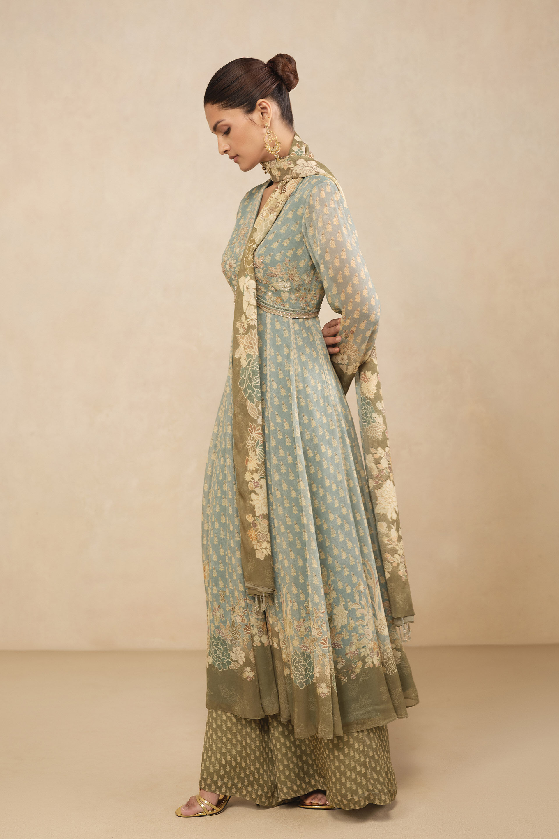 Asma Anarkali Suit Set - Blue, Blue, image 3