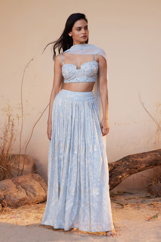 Ahlam Skirt Set - Powder Blue, Powder Blue, image 3