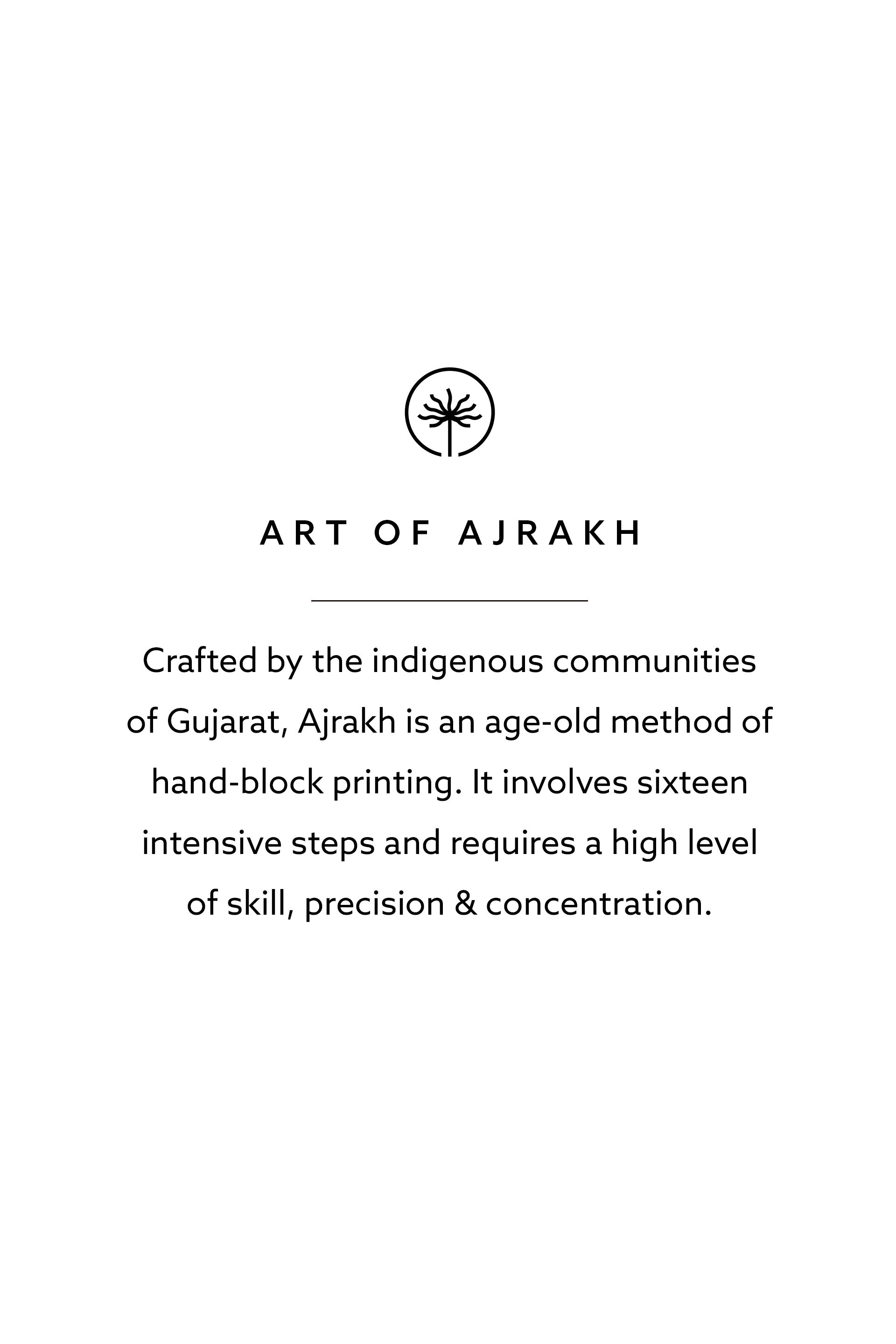 Junco Handcrafted Ajrakh Saree&nbsp;- Blue, Blue, image 6