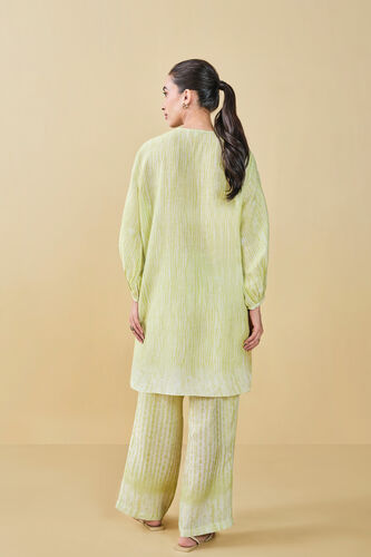 From The Mountain Hand-embroidered Chikankari Bemberg Coord, Lime, image 3