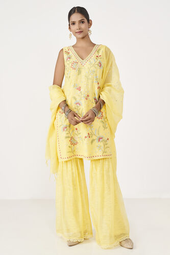 Anya Gharara Set, Yellow, image 1