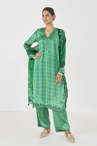 Mehr Kurta Set, Green, image 1