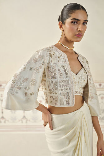 Mesnata Embroidered Skirt Set - Ivory, Ivory, image 5