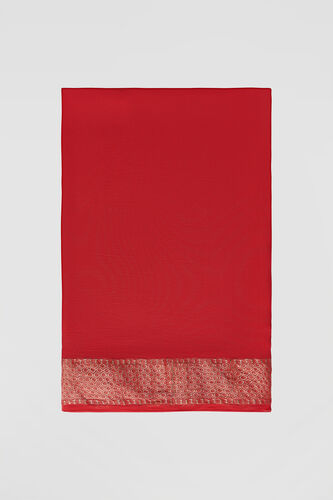Tvesa Benarasi Saree - Red, Red, image 4