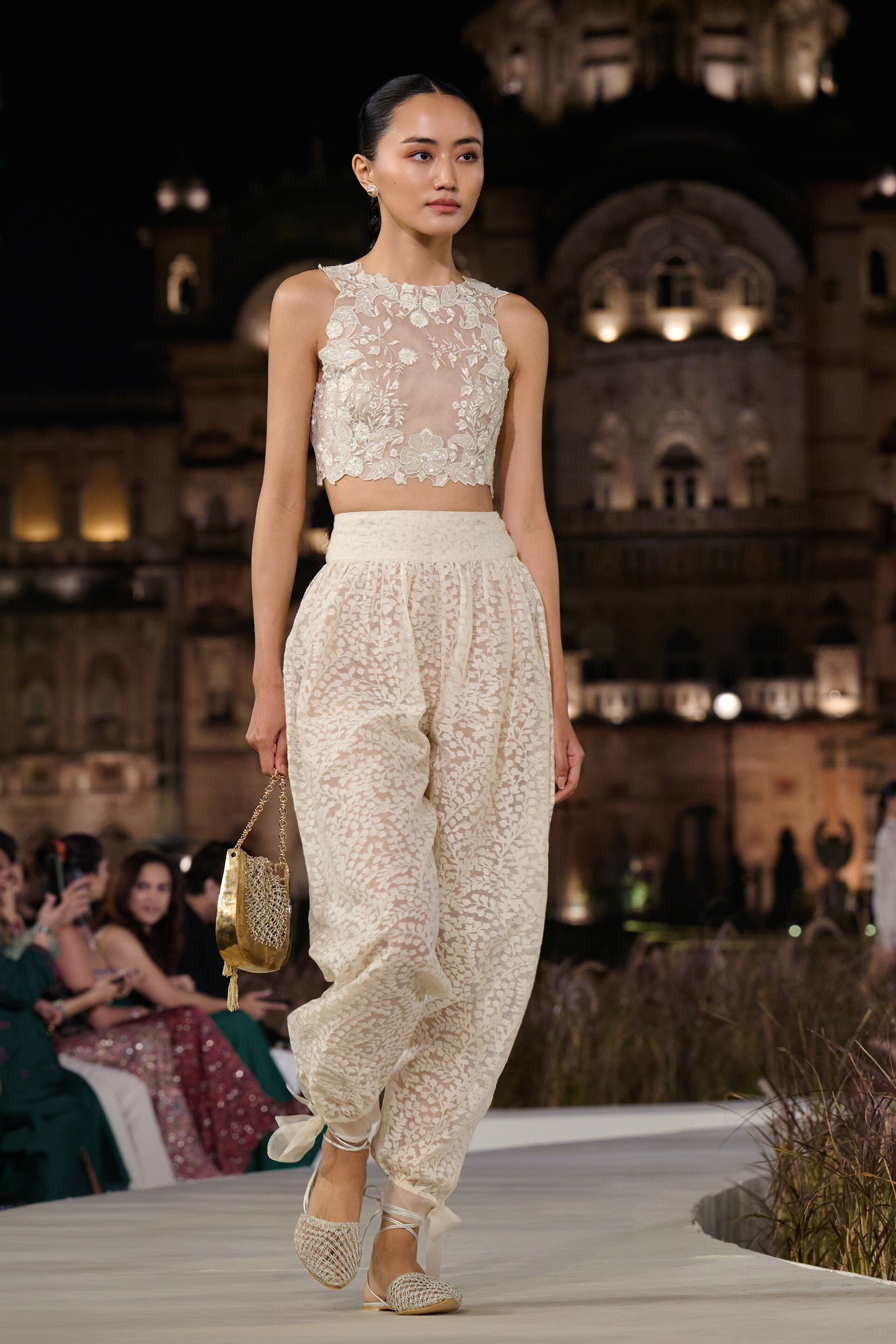 Gardenmist Woven Benarasi Co-ord - Ivory