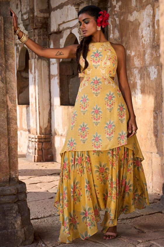 1 - Palma Skirt Set - Mustard, image 1