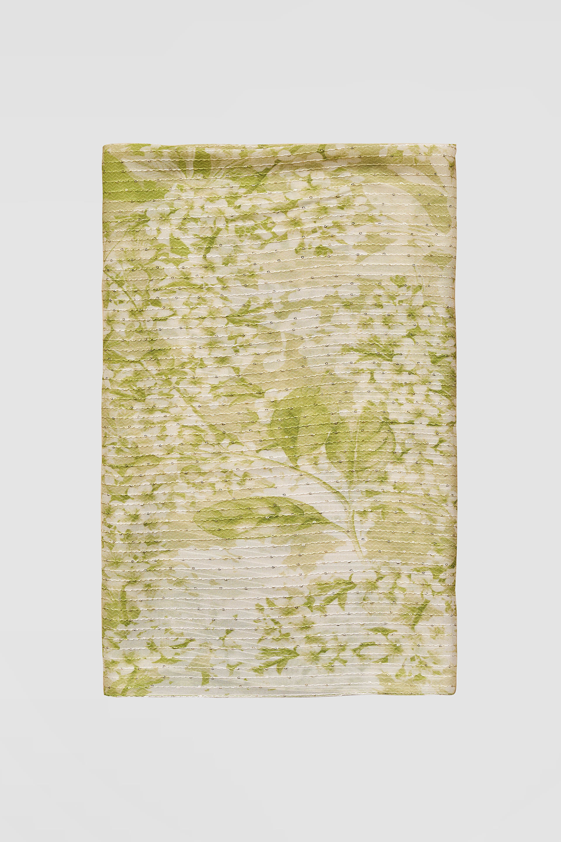 Naida Georgette Pre-draped Saree - Sage, Sage, image 8