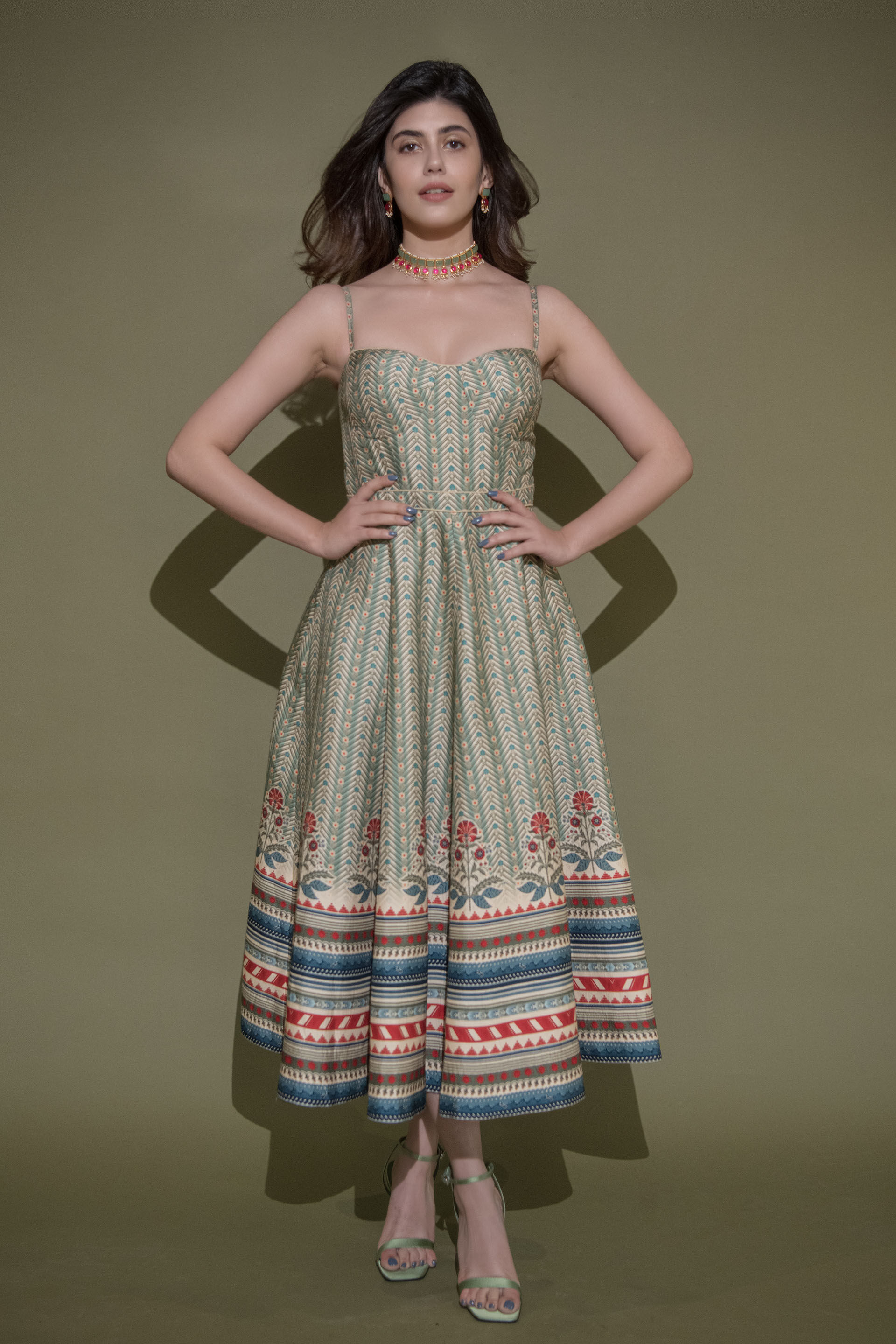 Reeja Dress-Sage