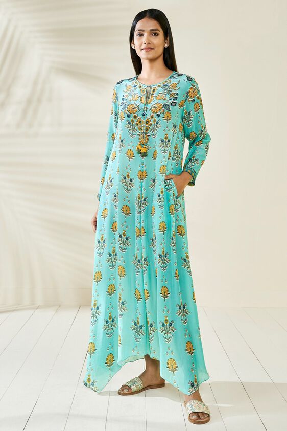 4 - Barkha Dress - Blue, image 4