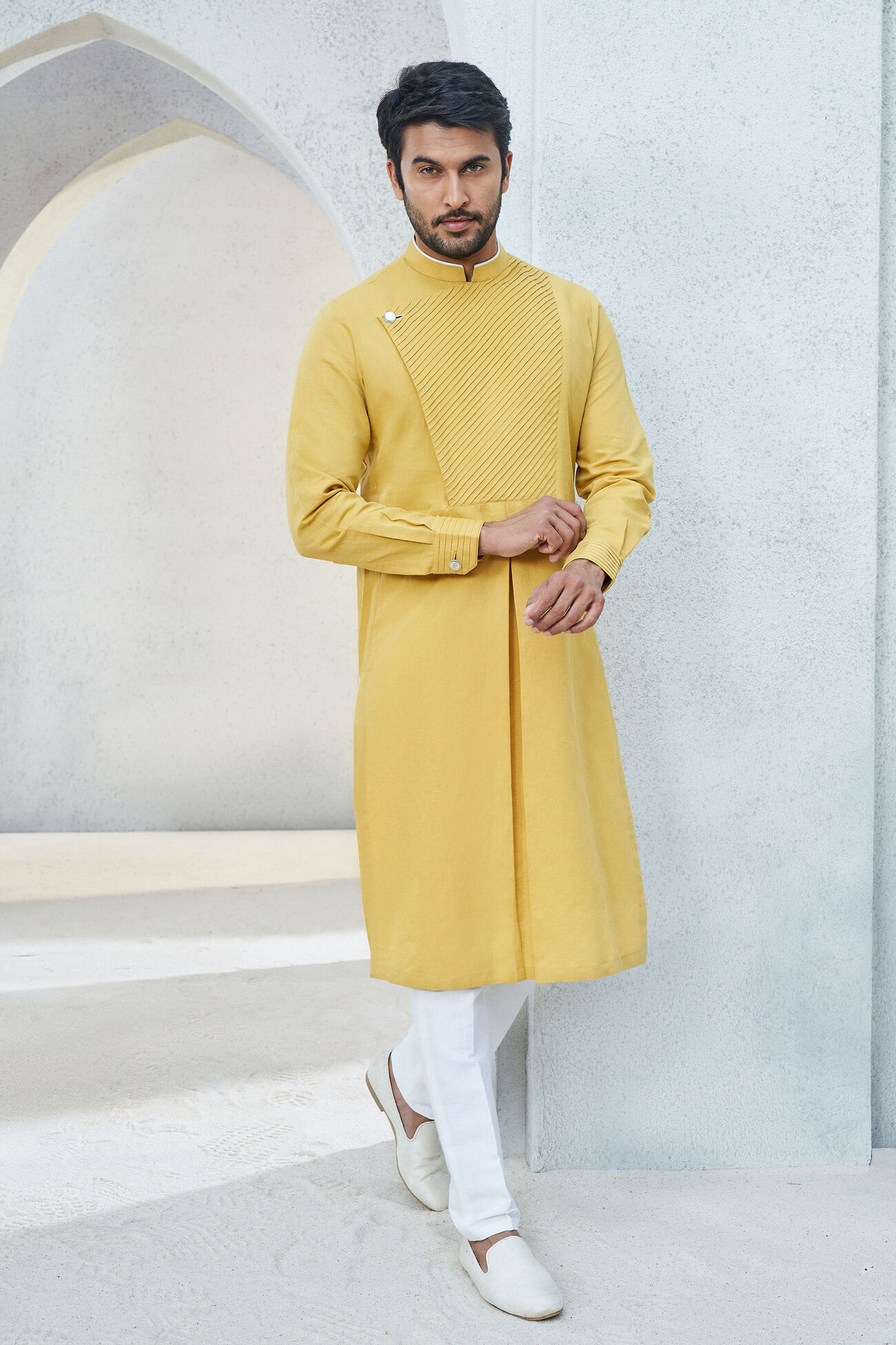 Buy Faris Kurta Mustard Online for Wedding from Anita Dongre