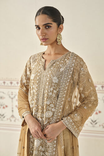 Kshamya Embroidered Suit Set - Bronze, Gold, image 4