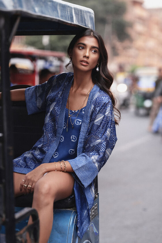 Panna Meena Over Layer, Indigo, image 3