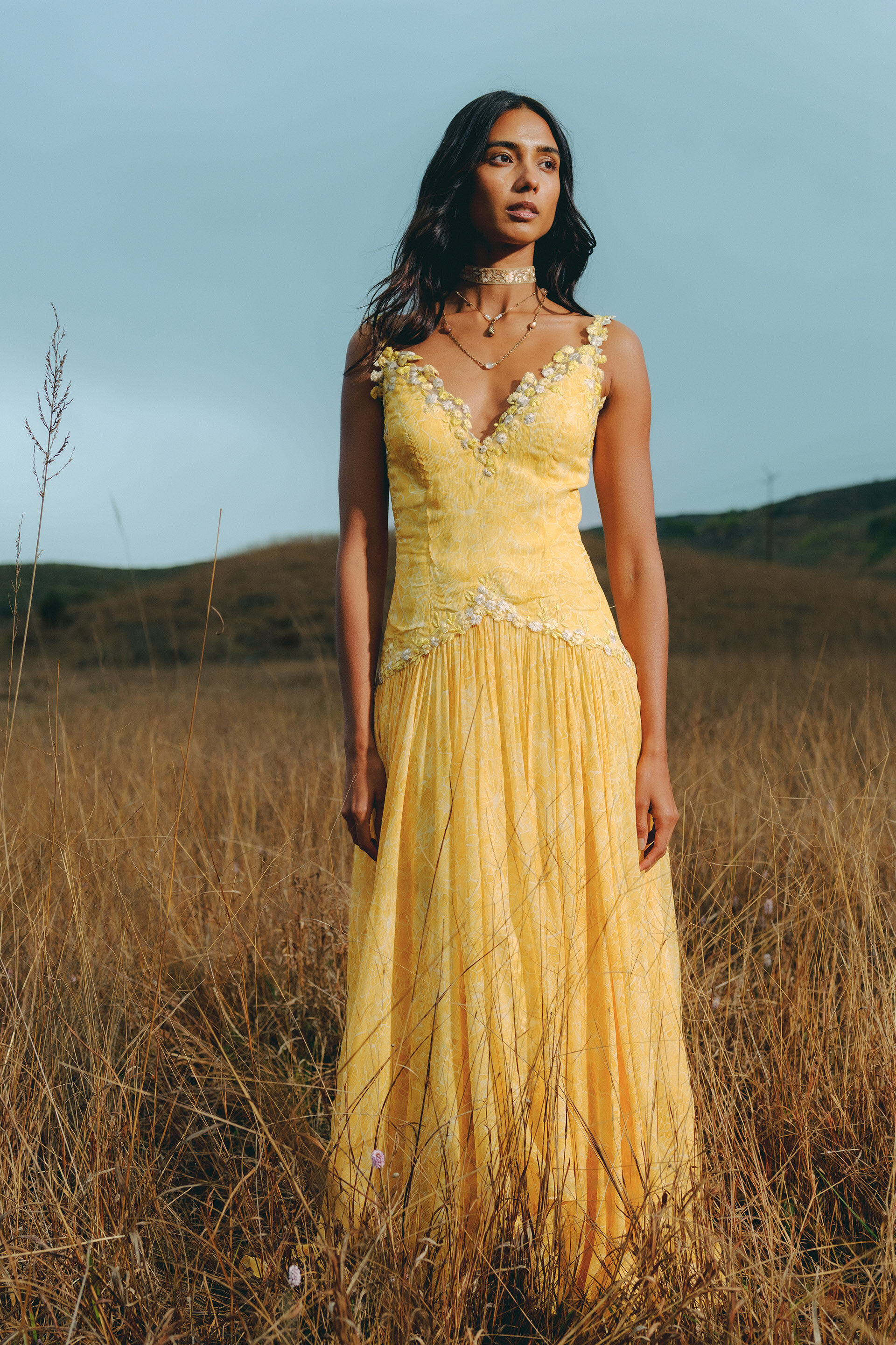 Sora Bemberg Dress - Yellow
