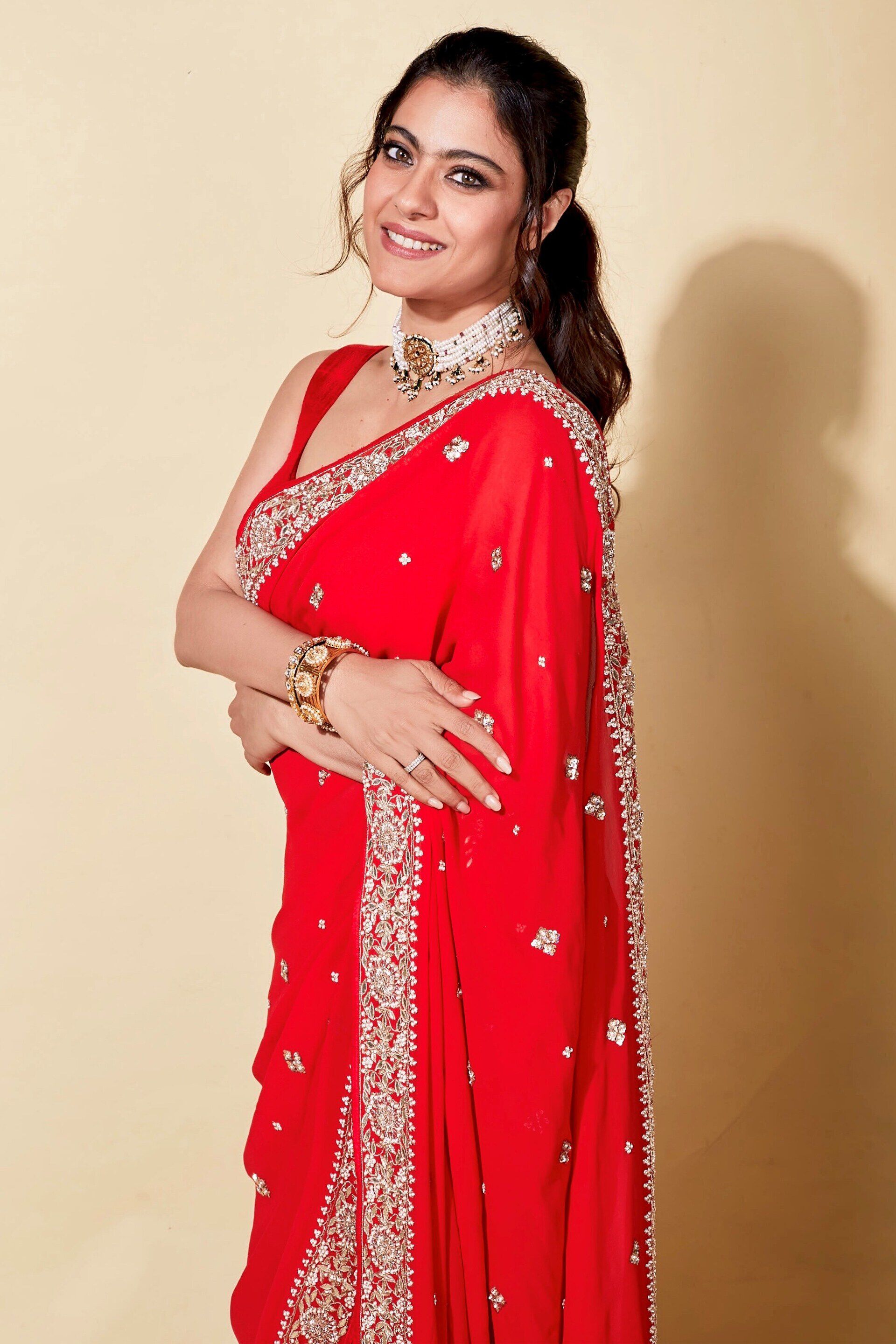 Raya Saree-Red, , image 2