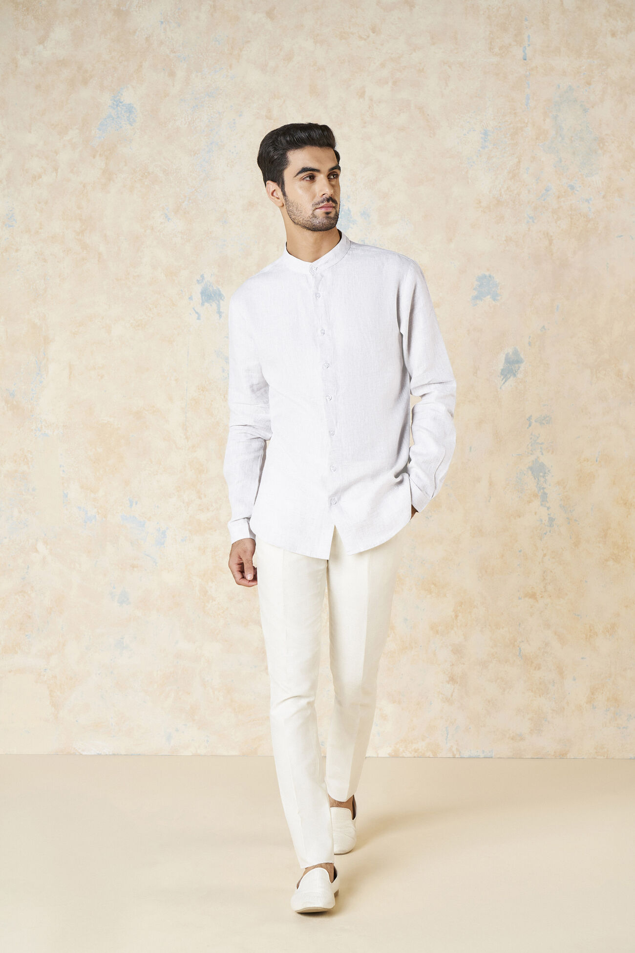 Anant Linen Shirt, White, image 1