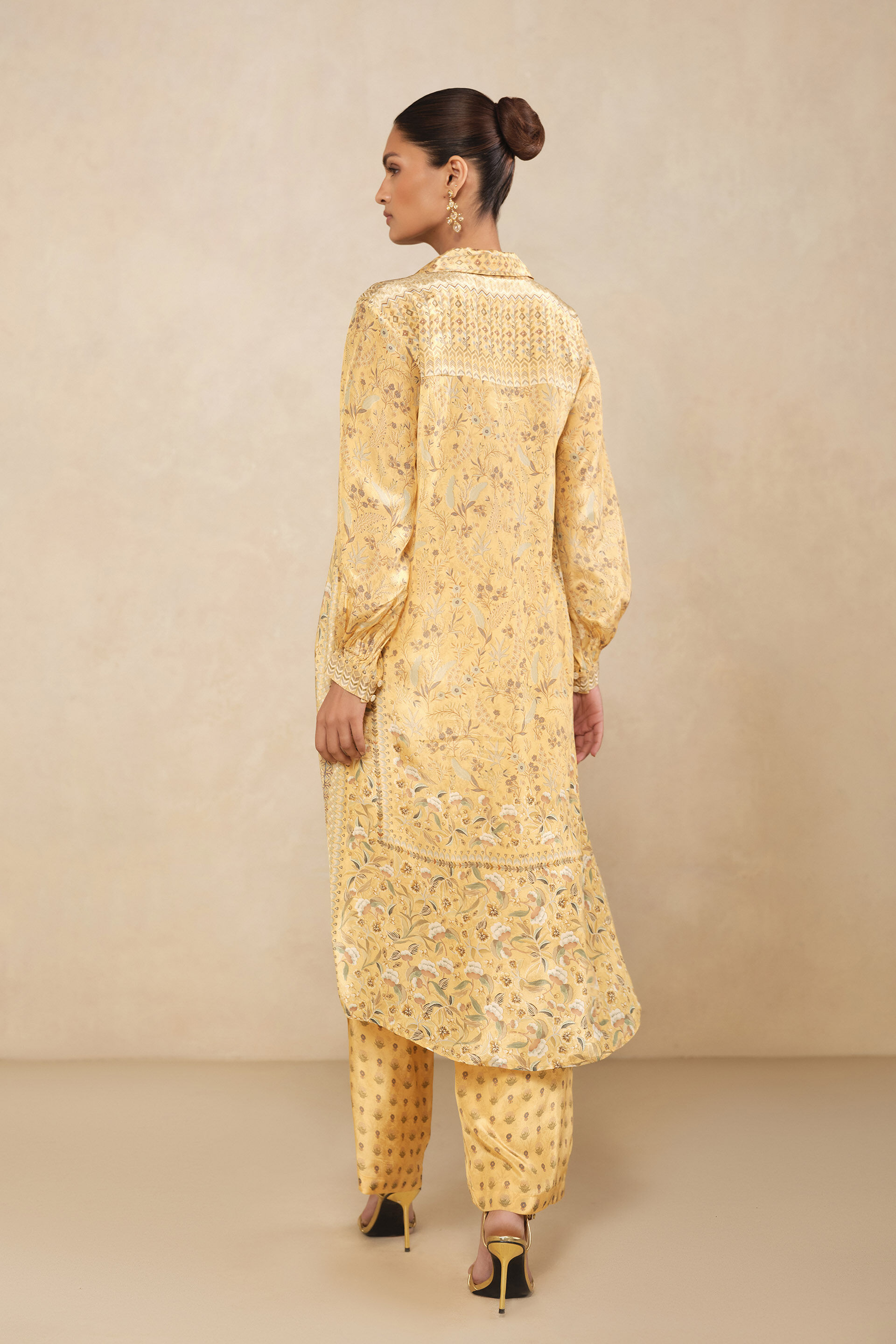 Shaima Kurta Set - Yellow