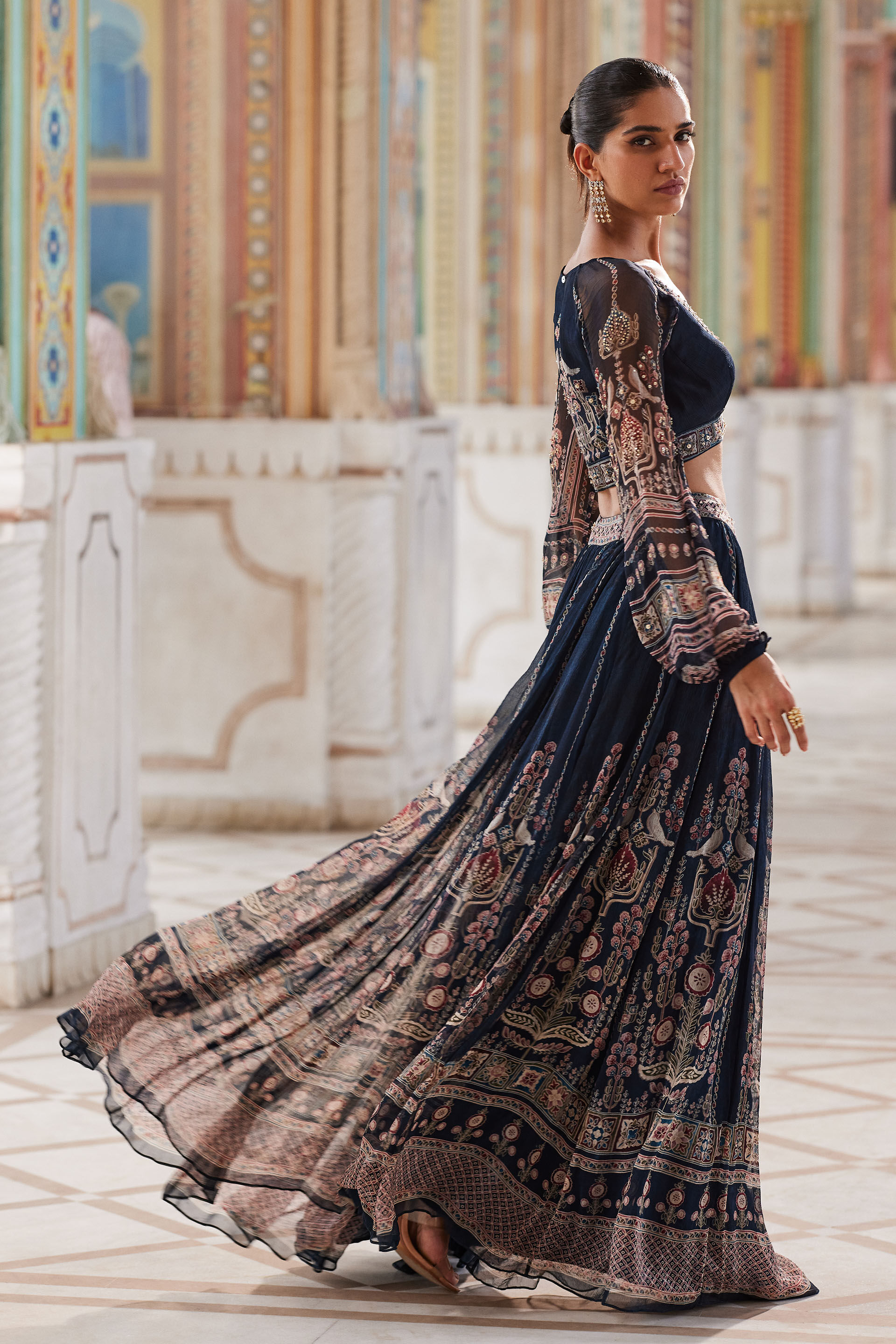 Aizah Skirt Set - Blue, Blue, image 3