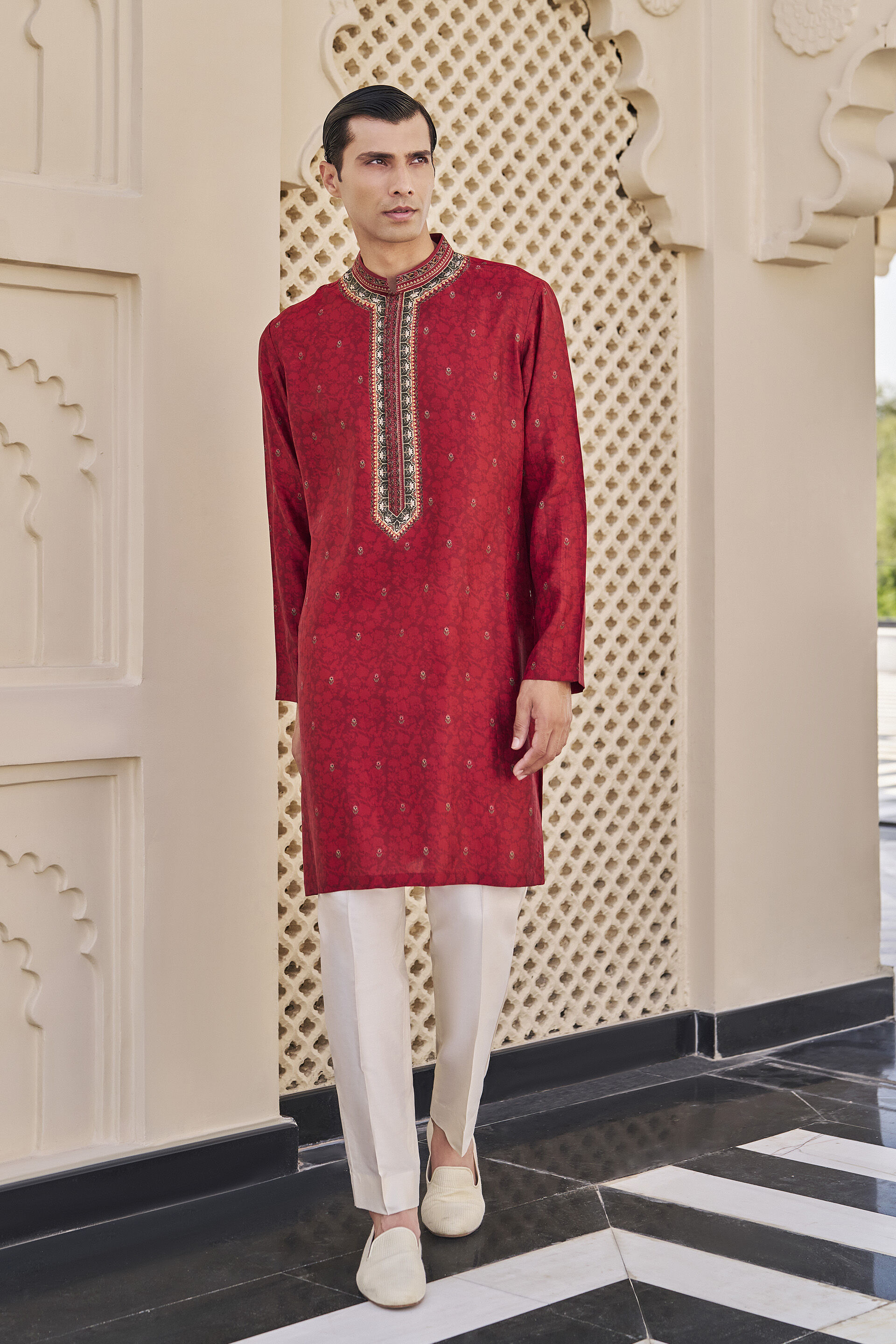 Ronav Red Kurta