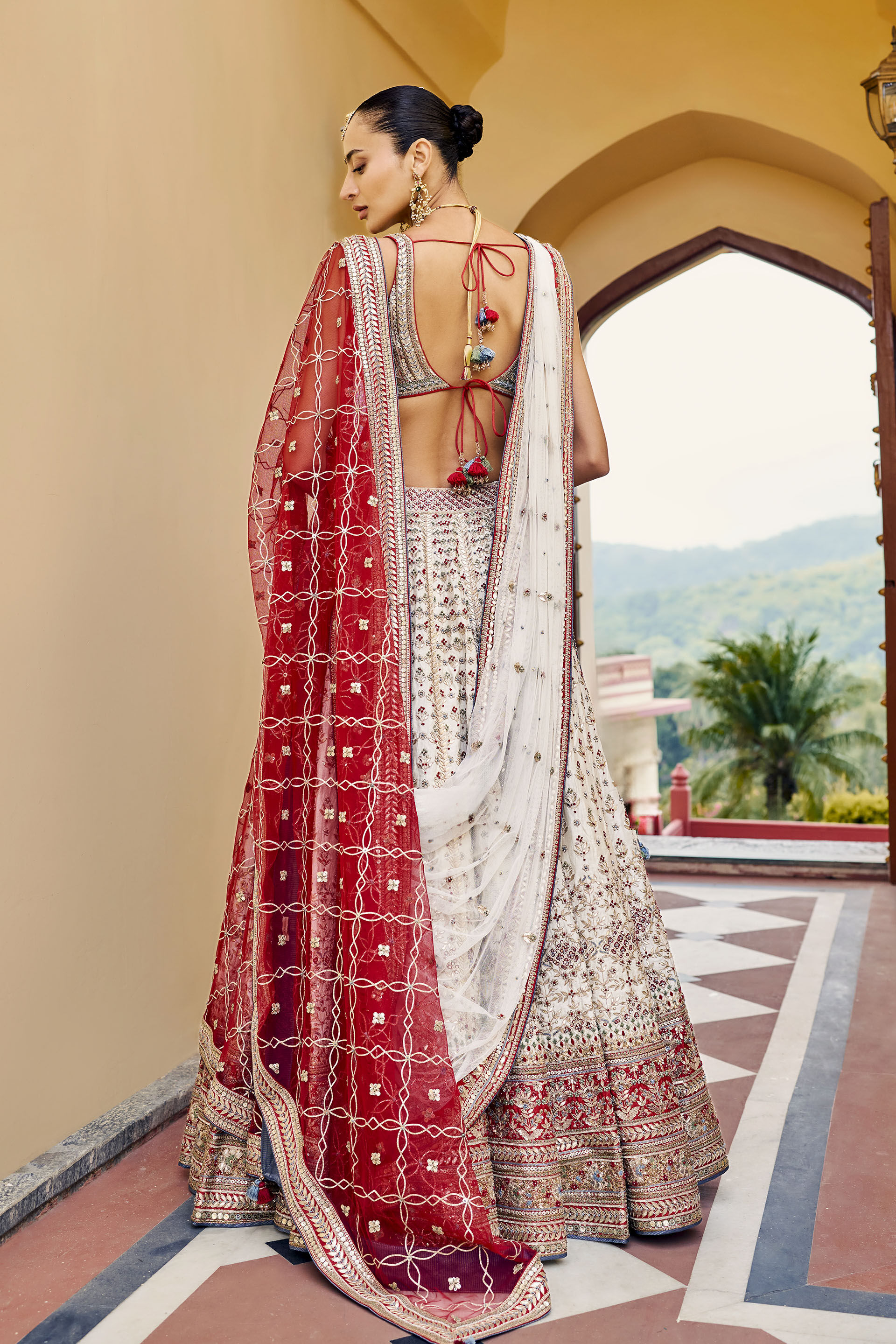 Togetherness Gota Patti Silk Lehenga Set - ​Red