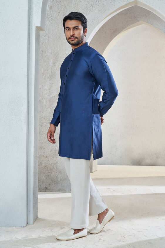 Esam Kurta, Navy Blue, image 2