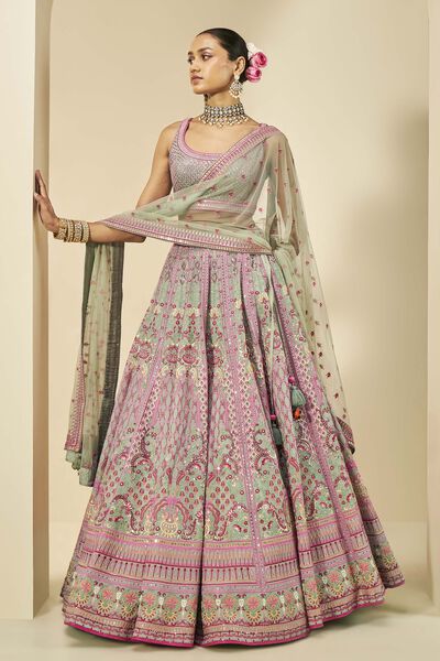 Pink Color Wedding Designer Bridal Lehenga Choli –