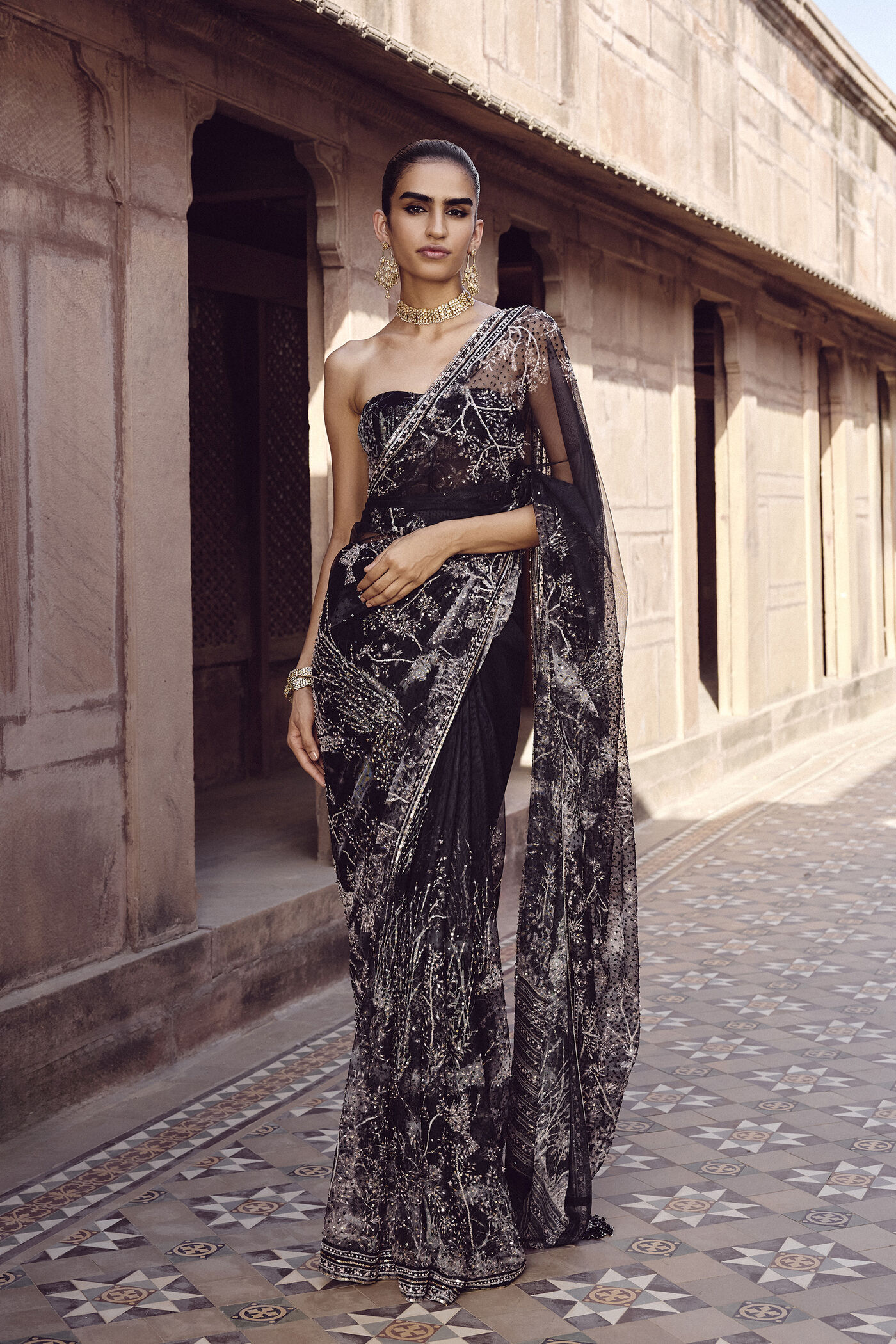 Sayori Saree - Black