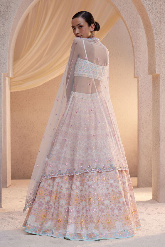 Thamarai Lehenga Set - Natural, Natural, image 3