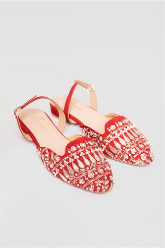 1 - Chinnar Sling-Back Mules - Red, image 1