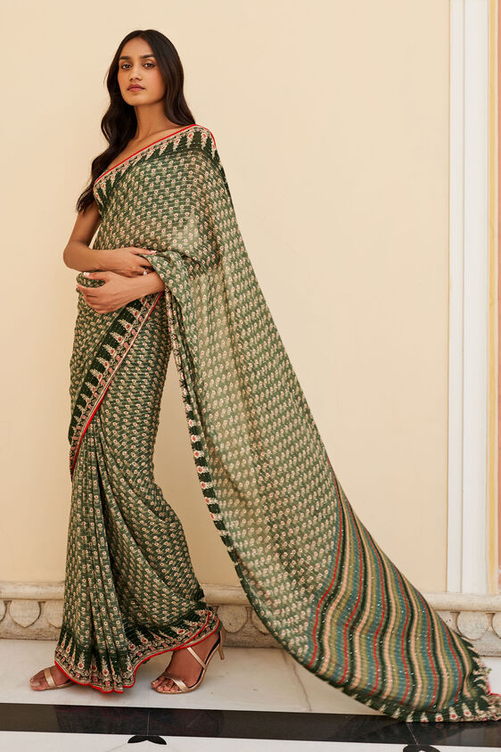 Anoushka Saree - Sage, , image 1