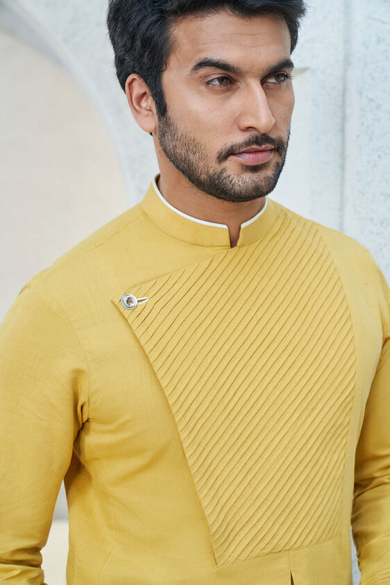 Faris Kurta, Mustard, image 4