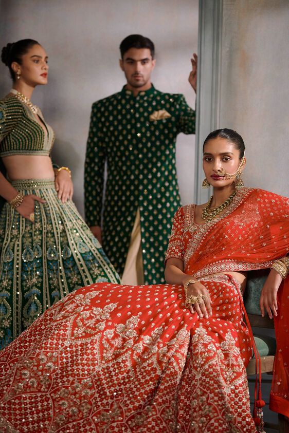 4 - Rooma Lehenga Set – Green, image 4